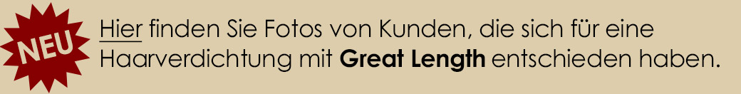 Haarverdichtung mit Great Length